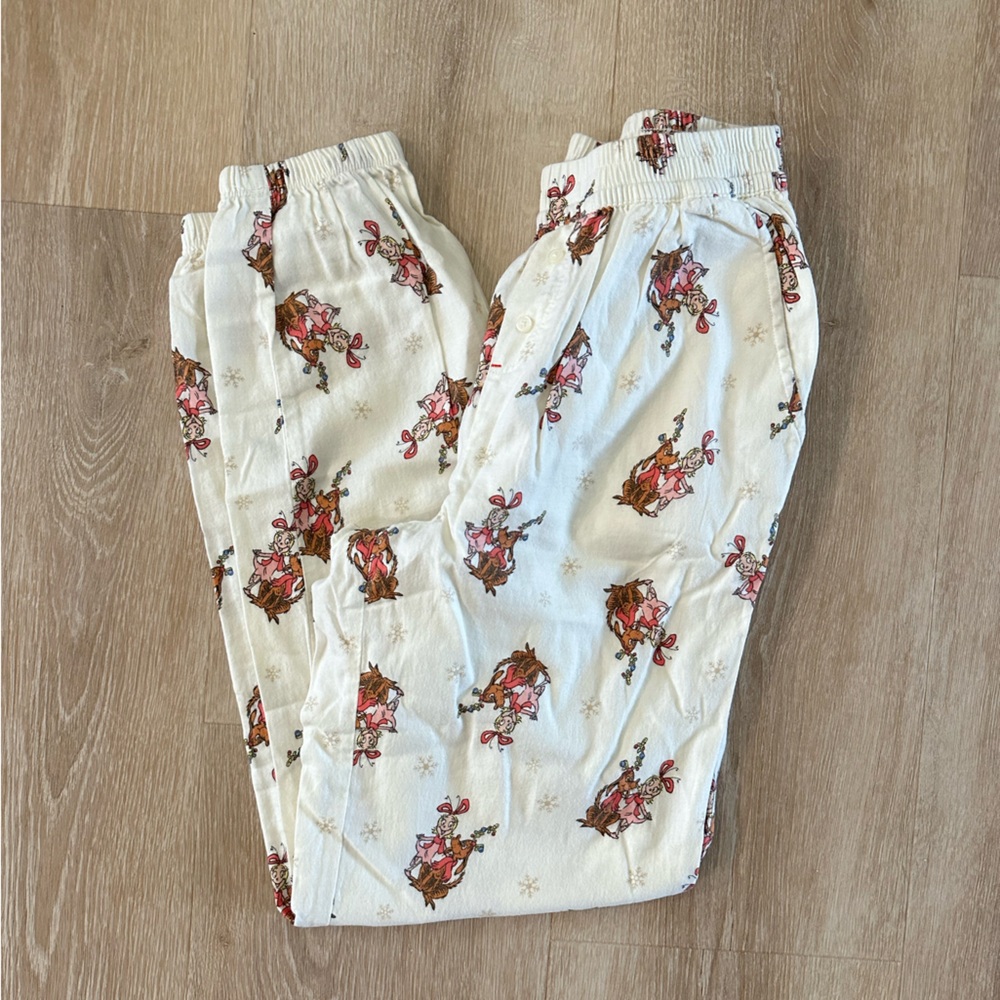 Aerie Off-Duty Cindy Lou Flannel Jogger PJ XXS NWT